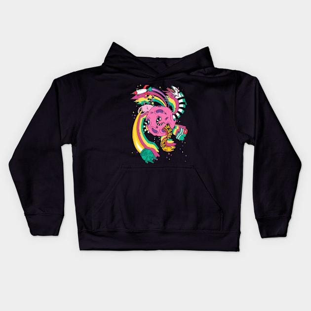 De crazy side of the moon Kids Hoodie by Savron